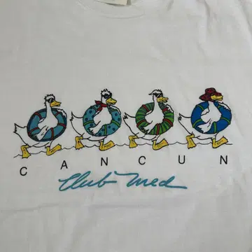 90s Club Med 빈티지 티셔츠 애니멀 멕시코 디자인