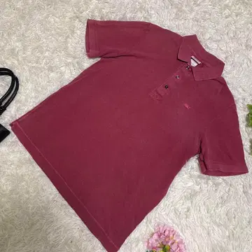 90s 라코스테 LACOSTE 피케 셔츠 진한 핑크 원포인트 로고 5