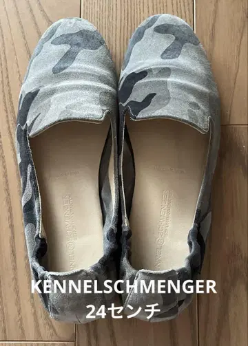 KENNEL 카모 패턴 스웨이드 플랫 슈즈 24cm