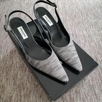 SONIA RYKIEL 슬링백 라메 하이힐 그레이 34.5