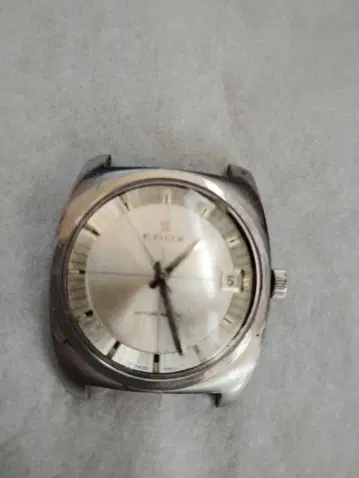 EDOX 자동 감기 손목시계 실버