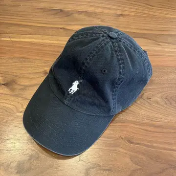 POLO 블랙 캡 랄프 로렌 화이트 로고 블랙