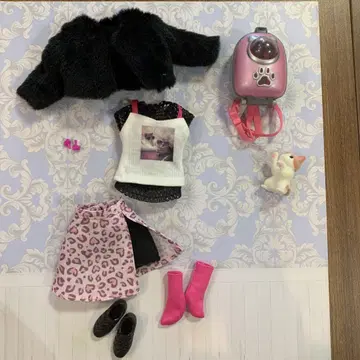 리카짱 유니콘 이모 캣 해시태그 아웃핏 고양이 백팩