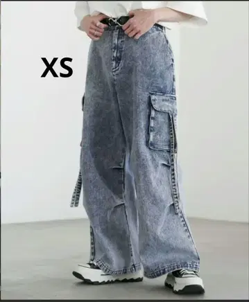 LILL XS 빈티지풍 데님 카고 팬츠
