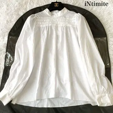 iNtimite 사다리 레이스 하이넥 셔츠 블라우스 프리 사이즈