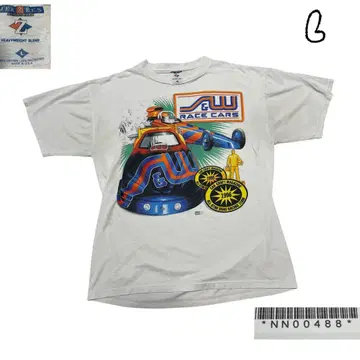 90s USA제 모터 티셔츠 화이트 T