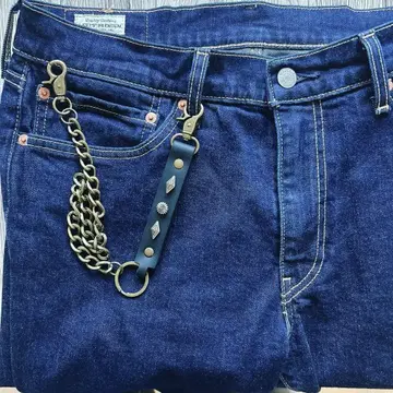 핸드메이드 지갑 체인 놋쇠 가죽 스터드 아메카지 스트릿