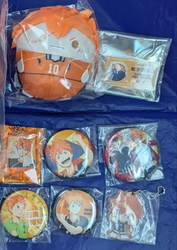 하이큐!! 극락탕 캔뱃지 아크릴 키링 후와코로린 히나타