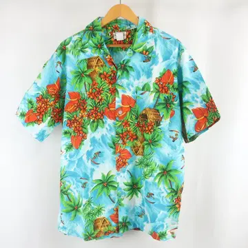 80s VINTAGE Hukilau Fashions 알로하 셔츠