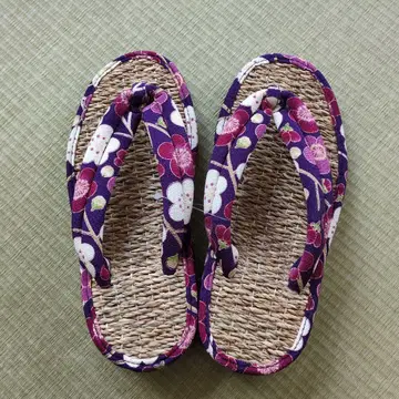꽃무늬 보라색 조리 L 사이즈 (24~25cm)