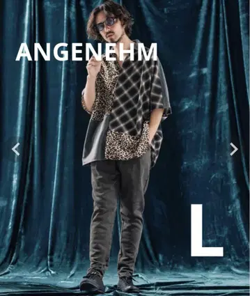 앙게 네임 Pigment dye tight fit 스웨트 팬츠 L