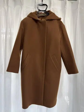 프레임워크 해밀턴 브라운 후드 부착 울 코트