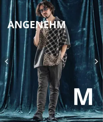 앙게 네임 Pigment dye tight fit 스웨트 팬츠 M