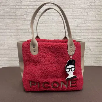 PICONE 빨간색 핸드백 참 포함