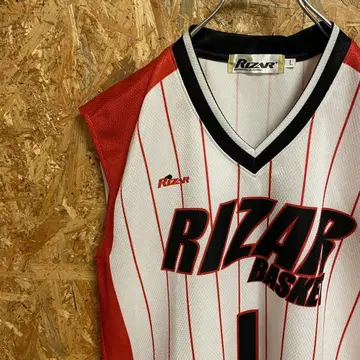 AE8509 RIZAR 농구 탱크탑 레드 화이트