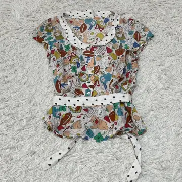 셰리 라파무 패턴 블라우스 반팔