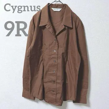 시그너스 Cygnus 긴팔 셔츠 오픈 카라 브라운 브라운 9호 M