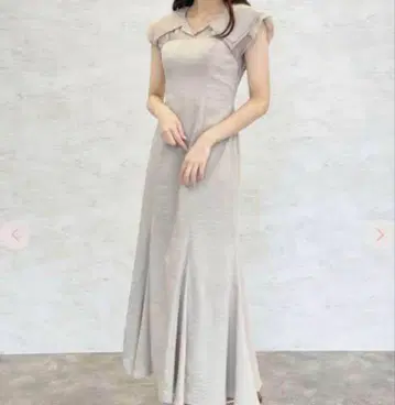 코코딜 세일러 카라 도킹 머메이드 원피스 베이지