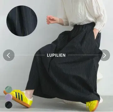 Lupilien 글리터 스트라이프 개더 스커트