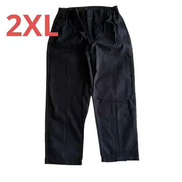 남성용 빅 사이즈 와이드 팬츠 루즈한 2XL 블랙