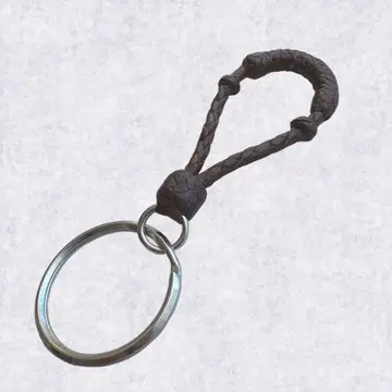 돈피 가죽 루프 키링 키링 브라운
