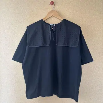 yori 플로키 도트 컬러 T 요리 블랙 검정 도트