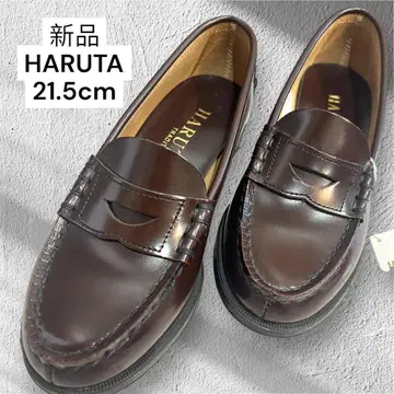 새상품 HARUTA 브라운 로퍼 21.5cm