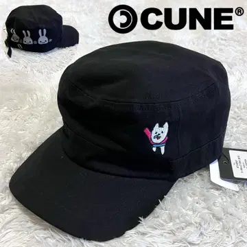 미사용 새상품 CUNE 워크 캡 모자 20A1 화이트 개 자수
