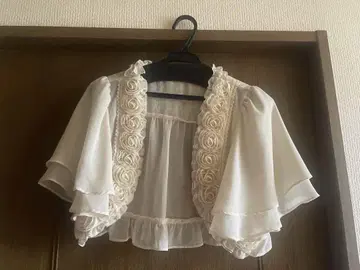 플라워 레이스 쉬폰 볼레로 반팔