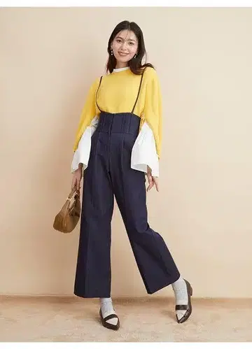 snidel 백 레이스업 하이 웨스트 팬츠