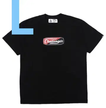 L CHALLENGER TWO TONE LOGO TEE BLACK