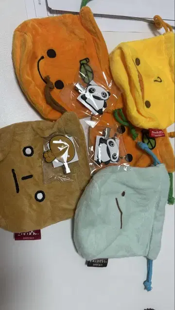 캐릭터 플리스 파우치 5개 세트
