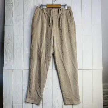 어반 리서치 베이지 코듀로이 팬츠 허리 밴딩 끈 포함 68cm M