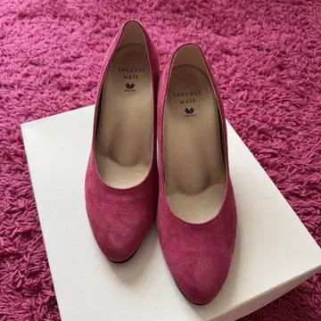 success walk 핑크 스웨이드 힐 23.5cm D