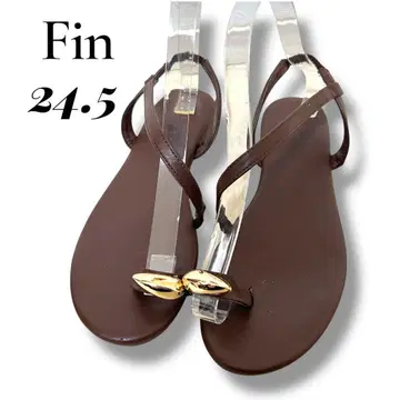 핀 핀 썸링 스트랩 샌들 24.5cm 브라운