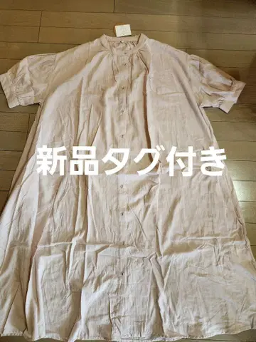 택 포함 새상품 옅은 핑크 반팔 셔츠 원피스