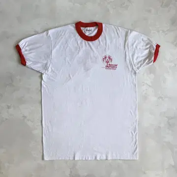 빈티지 80s 메디컬 링거 티셔츠 프린트