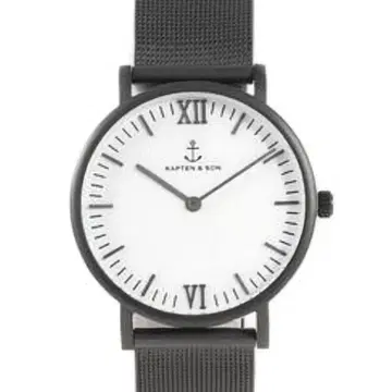 KAPTEN&SON 캡틴 앤 선 손목시계 블랙 메쉬