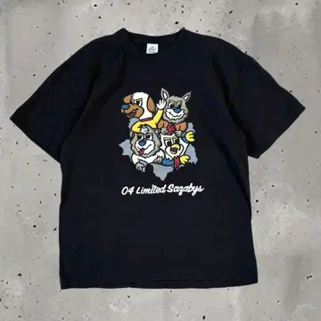 04 Limited Sazabys 애니멀 티셔츠 블랙 XL