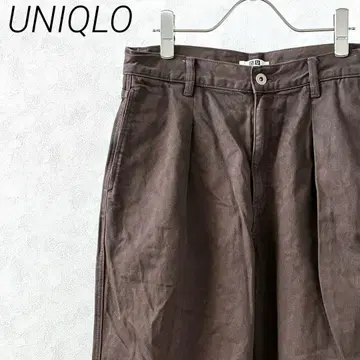 유니클로 데님 턱 팬츠 와이드 데님 턱 부착 포켓 부착 빅 사이즈