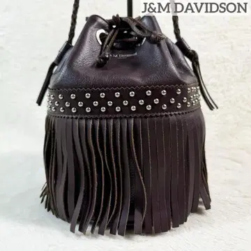 새상품급 J&M Davidson 스터드 장식 카니발 숄더백 브라운