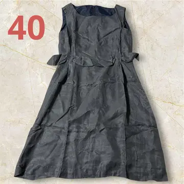 LESTERA 플레어 원피스 리본 포함 그레이 40