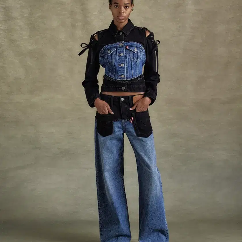 Andersson Bell x Levi's Women's Baggy Jin Indigo Black 27 on