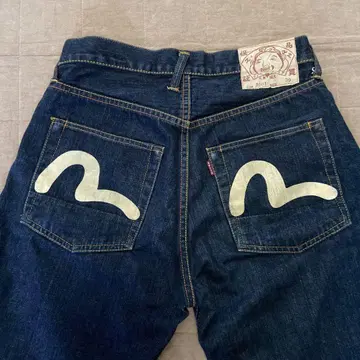 EVISU 하프 팬츠 화이트 카모메 사이즈 30