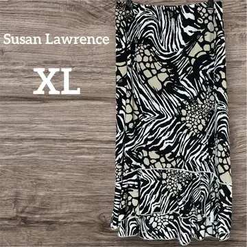 Susan Lawrence XL 타이트 스커트 동물 패턴 스커트 롱