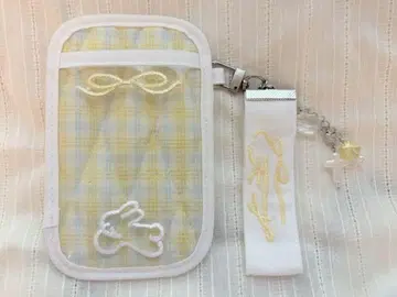 미사용 아이라무키 트레이딩 카드 케이스 자수 스트랩