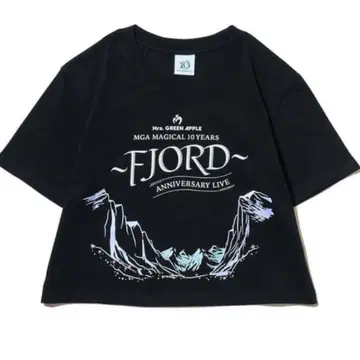 MGA 미세스 FJORD 피요르드 FJORD 로고 티셔츠 블랙