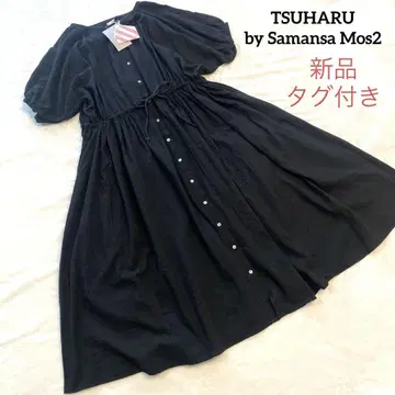 새상품 택 포함 TSUHARU by SamansaMos2 도비 원피스