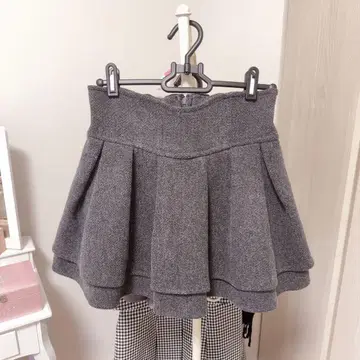 미셸 마카롱 울 슬림 레그 스커트