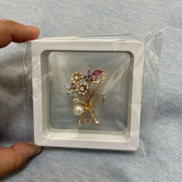 꽃다발 디자인 브로치 여러 가지 색 스톤 오늘만 판매!
